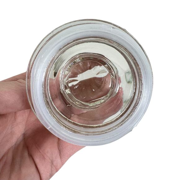 Vintage Clear Glass Lidded Apothecary Jar Container - Picture 4 of 5